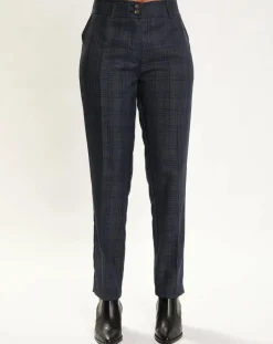 Lauren Vidal Pantalons|Pantalon droit Store nuit