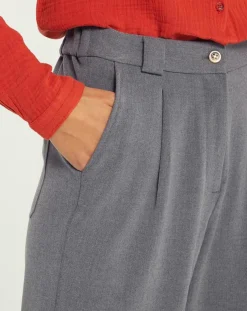 Yerse Pantalons|Pantalon droite Lugano gris