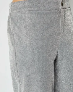 An'ge Pantalons|Pantalon Emmie effet pailleté argenté