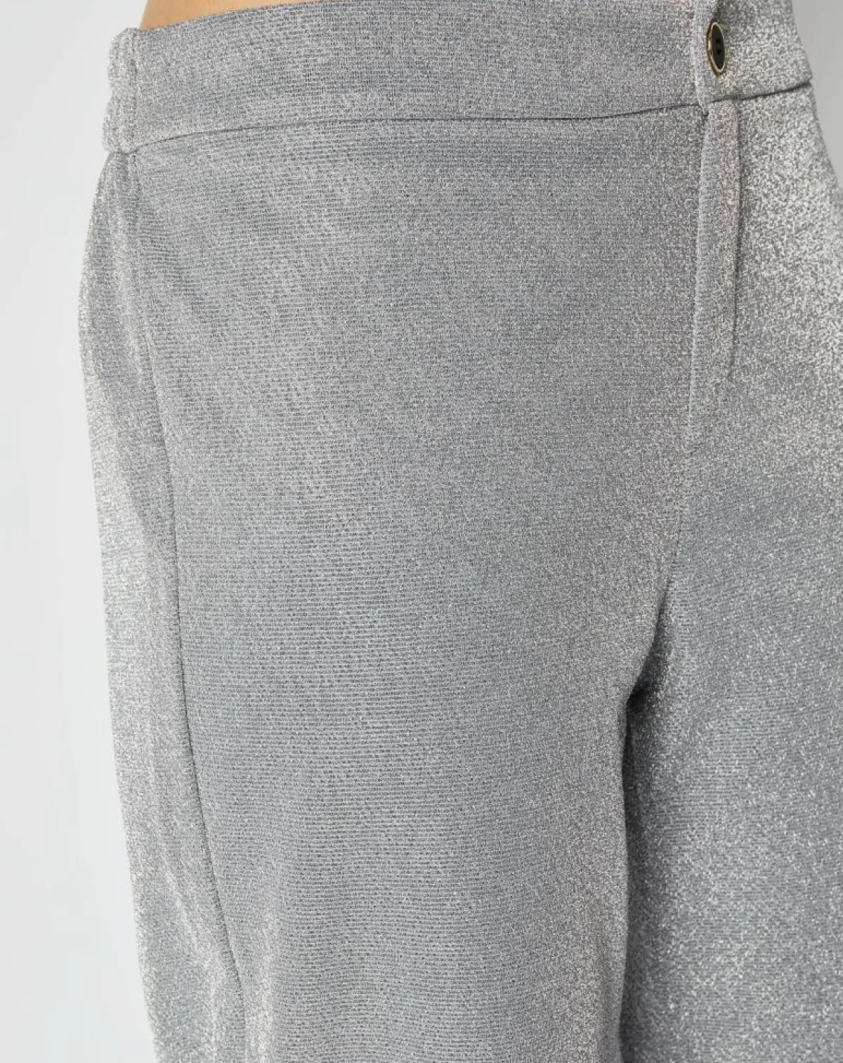 An'ge Pantalons|Pantalon Emmie effet pailleté argenté