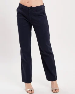 Harris Wilson Pantalons|Pantalon en Coton & Lin Cora marine