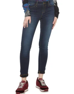 Desigual Jeans|Pantalon en Denim bleu foncé