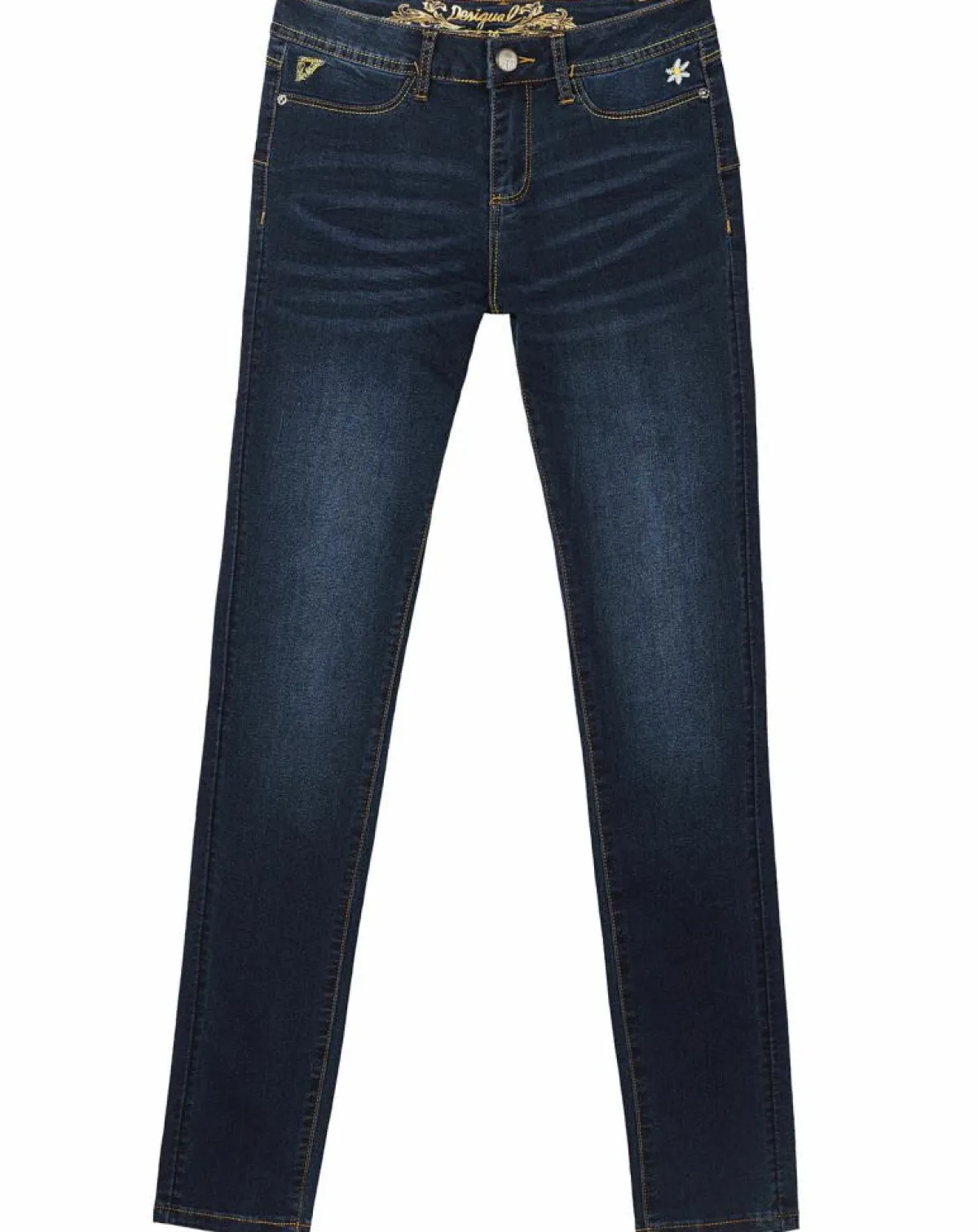 Desigual Jeans|Pantalon en Denim bleu foncé