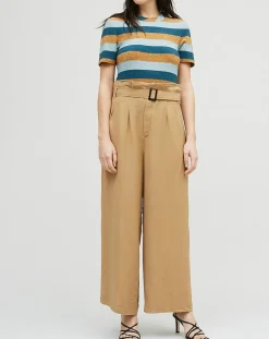 Chloé Stora Pantalons|Pantalon en Lin mélangé Raby beige