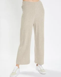 Marc O'Polo Pantalons|Pantalon en maille côtelée beige