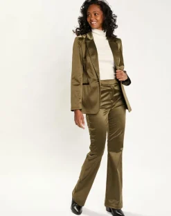 Lauren Vidal Pantalons|Pantalon en Satin Moon bronze