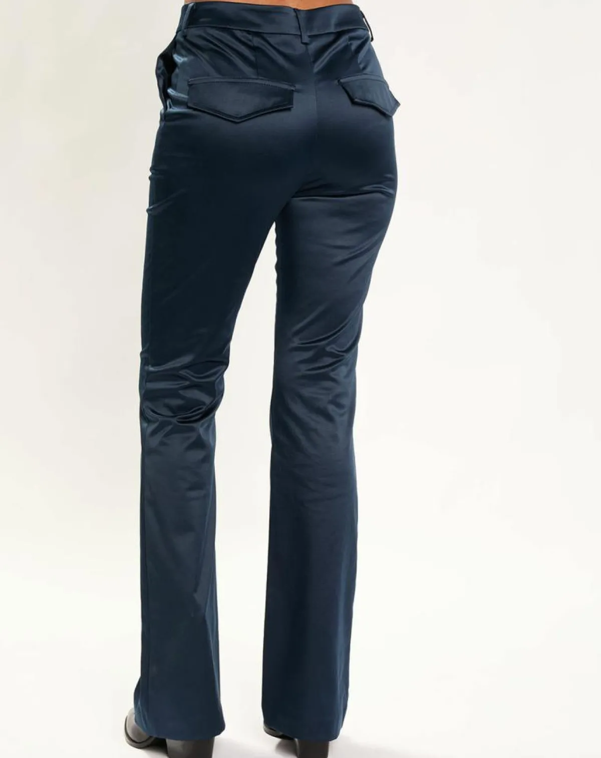 Lauren Vidal Pantalons|Pantalon en Satin Moon nuit