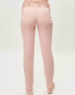 La Perla Pantalons|Pantalon en Soie mélangée Elements rose/rouge