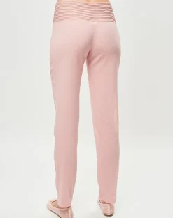 La Perla Pantalons|Pantalon en Soie mélangée Garnet rose