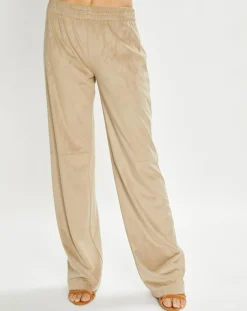 Lauren Vidal Pantalons|Pantalon en Suédine Lou sable