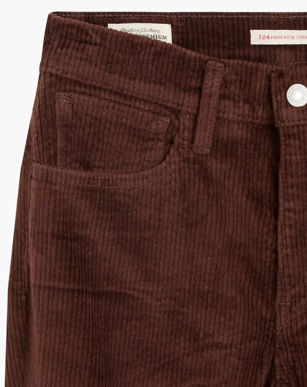 Levi's® Pantalons|Pantalon en Velours côtelé 724 High Rise marron