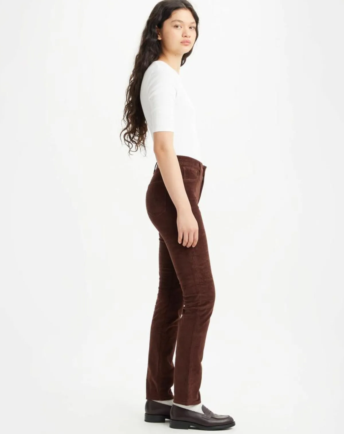 Levi's® Pantalons|Pantalon en Velours côtelé 724 High Rise marron