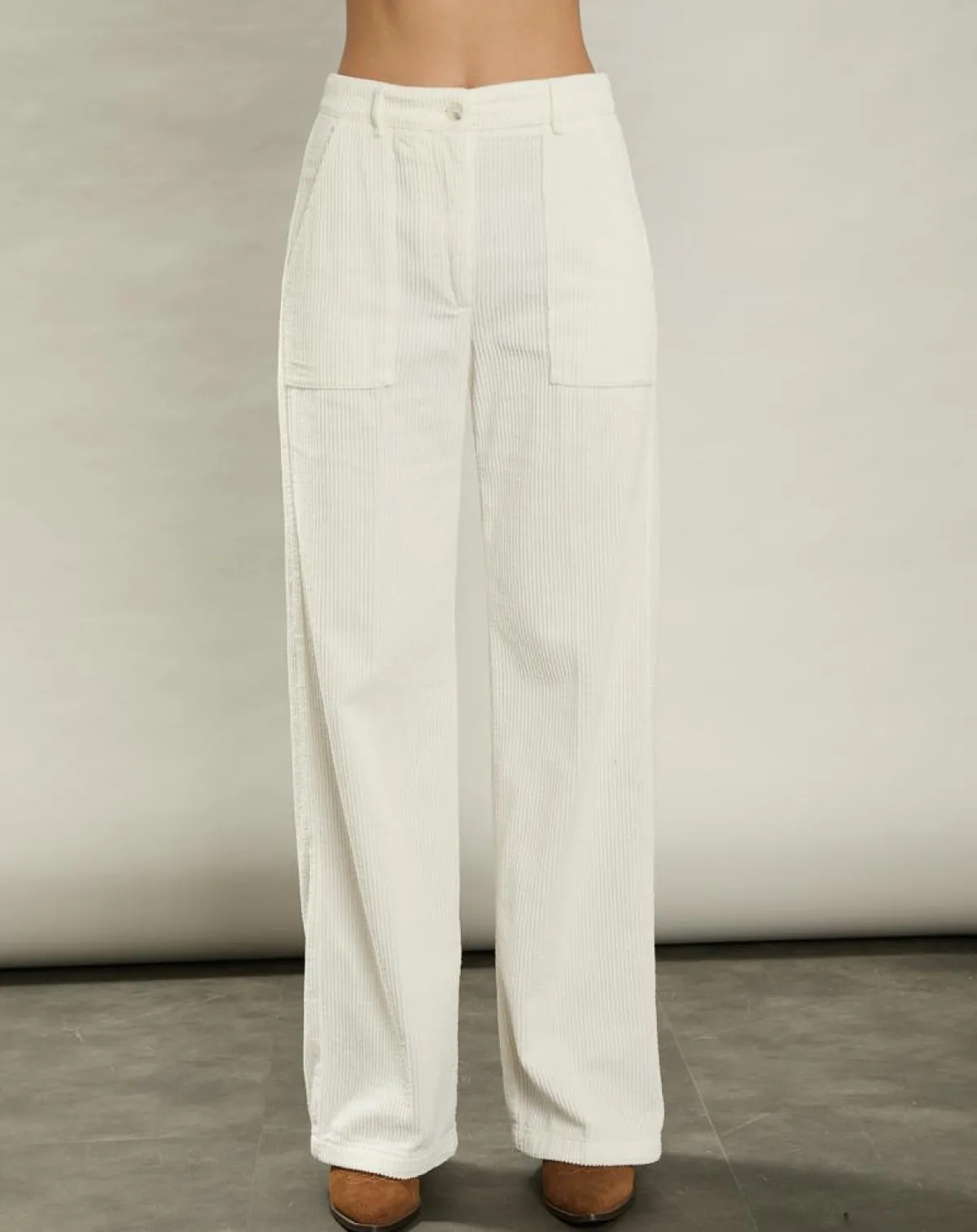 Hartford Pantalons|Pantalon en Velours côtelé Patel milk