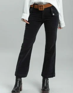 Lauren Vidal Pantalons|Pantalon en Velours Elsa noir