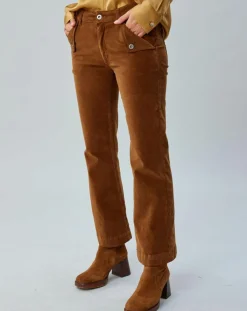 Lauren Vidal Pantalons|Pantalon en Velours Elsa cigare