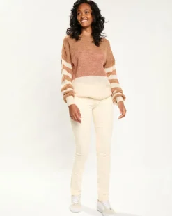 Esprit Pantalons|Pantalon en Velours Fin écru