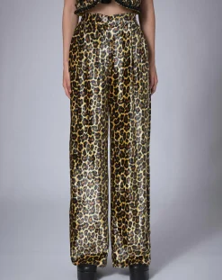 Manoush Pantalons|Pantalon en Velours Panther unique