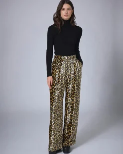 Manoush Pantalons|Pantalon en Velours Panther unique