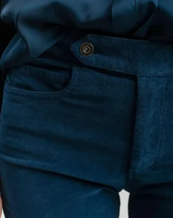 Lauren Vidal Pantalons|Pantalon en Velours Pants paon