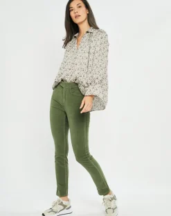 Lauren Vidal Pantalons|Pantalon en Velours Pants vert