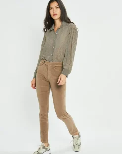 Lauren Vidal Pantalons|Pantalon en Velours Pants seigle