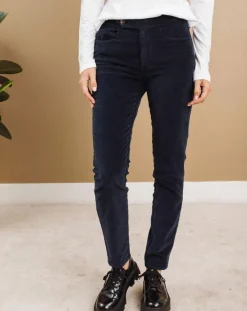 Lauren Vidal Pantalons|Pantalon en Velours Pants nuit