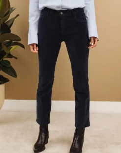 Lauren Vidal Pantalons|Pantalon en Velours Pants nuit