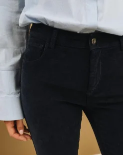 Lauren Vidal Pantalons|Pantalon en Velours Pants nuit