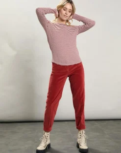 Hartford Pantalons|Pantalon en Velours Pepite piment