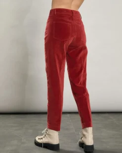 Hartford Pantalons|Pantalon en Velours Pepite piment