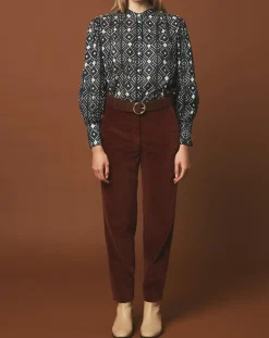 Hartford Pantalons|Pantalon en Velours Perfect cacao