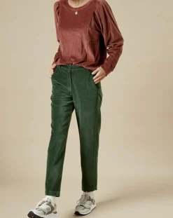 Hartford Pantalons|Pantalon en Velours Perfect leaf