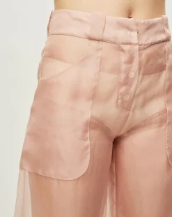 La Perla Pantalons|Pantalon Esprit d'Atelier en Soie rose