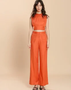 The Korner Pantalons|Pantalon Félicie orange