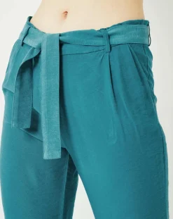 Cuisse de Grenouille Pantalons|Pantalon fluide Cado turquoise