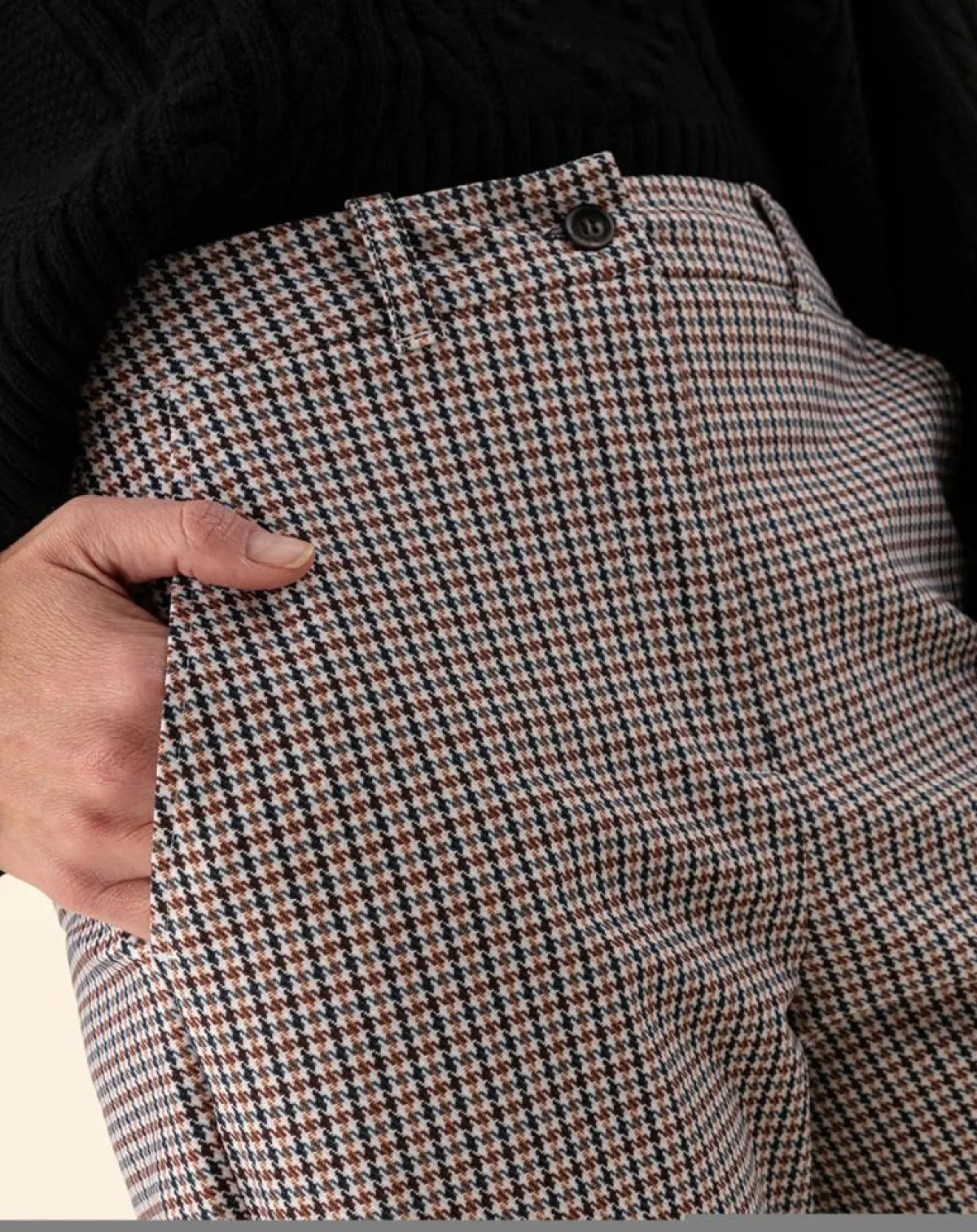 Indies Pantalons|Pantalon Helena pied de poule