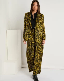 See u Soon Pantalons|Pantalon Jade satiné imprimé jaune