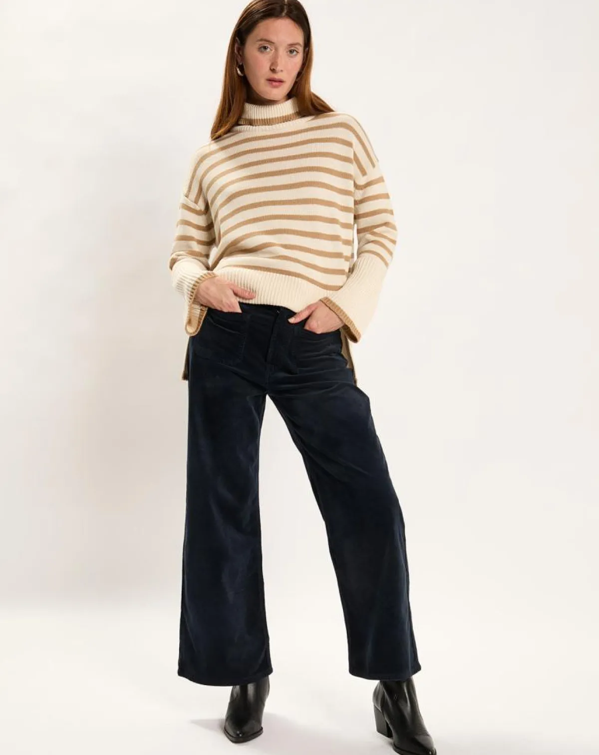 Lauren Vidal Pantalons|Pantalon jupe-culotte Cloé nuit