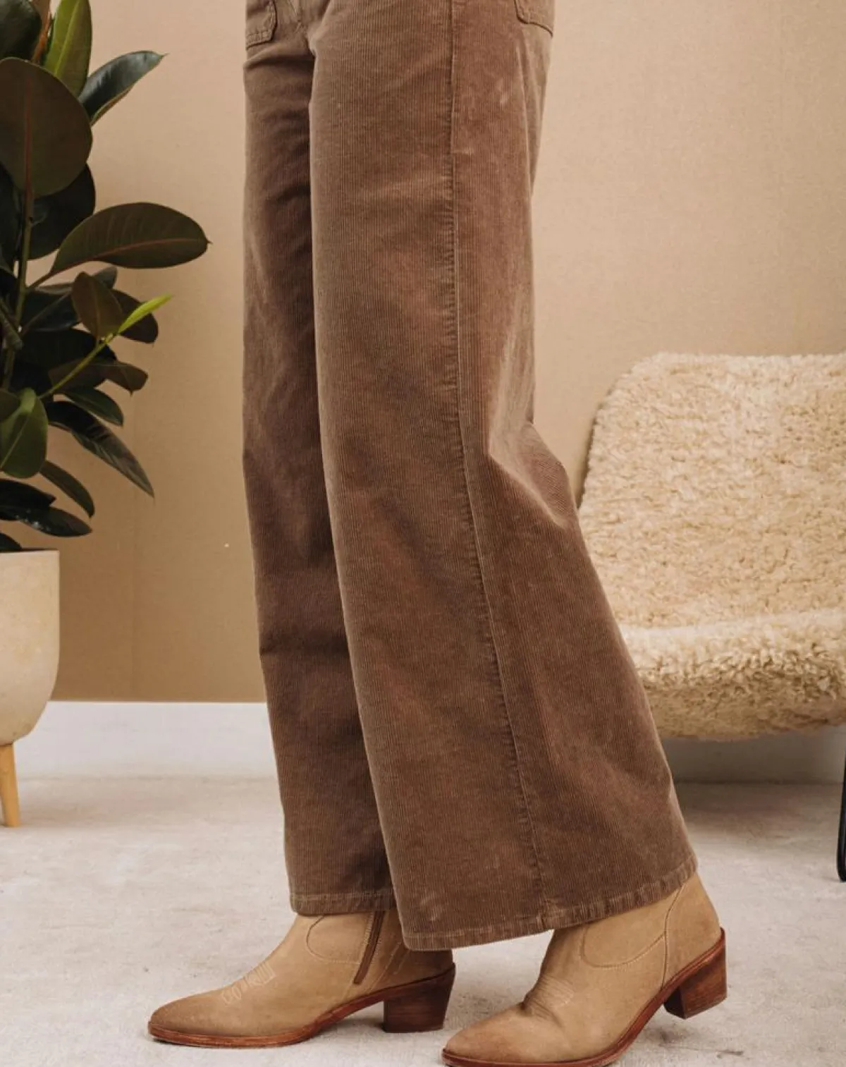 Lauren Vidal Pantalons|Pantalon jupe-culotte Cloé seigle