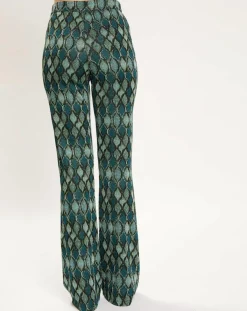 Lauren Vidal Pantalons|Pantalon Kyllie à motifs bleu