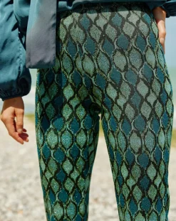 Lauren Vidal Pantalons|Pantalon Kyllie à motifs bleu