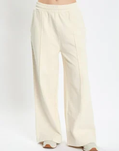 Marc O'Polo Pantalons|Pantalon large en Molleton écru