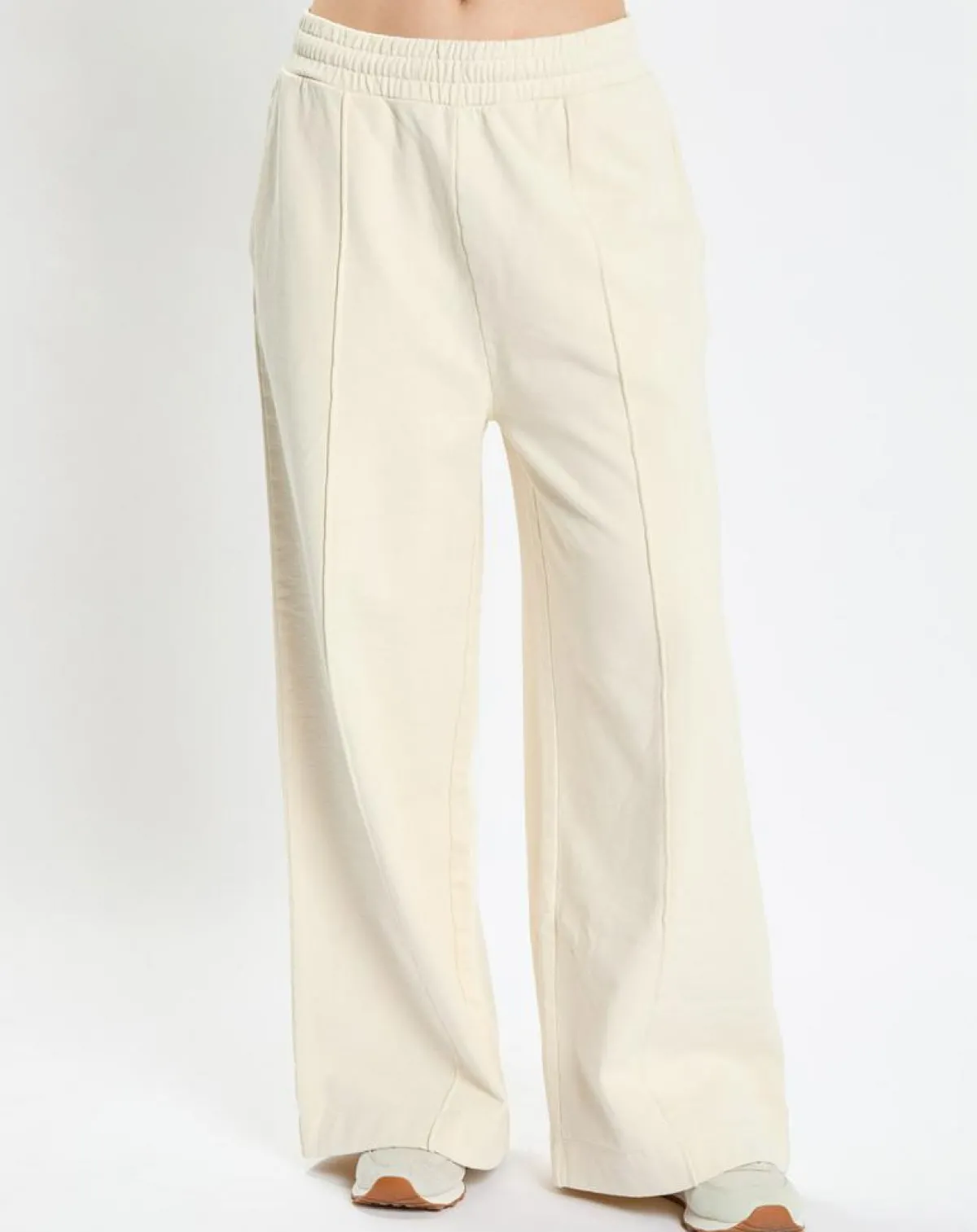 Marc O'Polo Pantalons|Pantalon large en Molleton écru