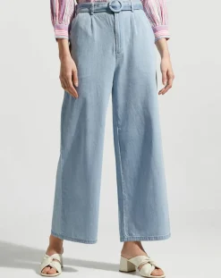 Garance Paris Pantalons|Pantalon large Lucia bleu