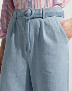 Garance Paris Pantalons|Pantalon large Lucia bleu