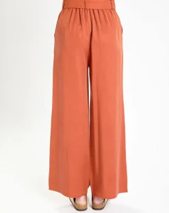 Garance Paris Pantalons|Pantalon large Lucia brique