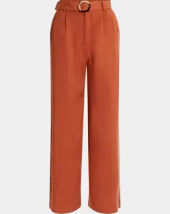 Garance Paris Pantalons|Pantalon large Lucia brique