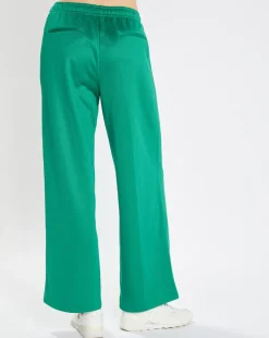 Marc O'Polo Pantalons|Pantalon large pinces taille élastique vert