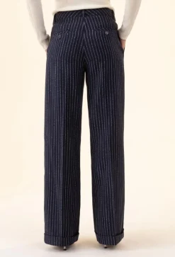 Bleu Blanc Rouge Pantalons|Pantalon Lino bleu