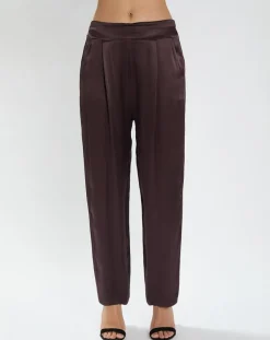 Lauren Vidal Pantalons|Pantalon Olga raisin